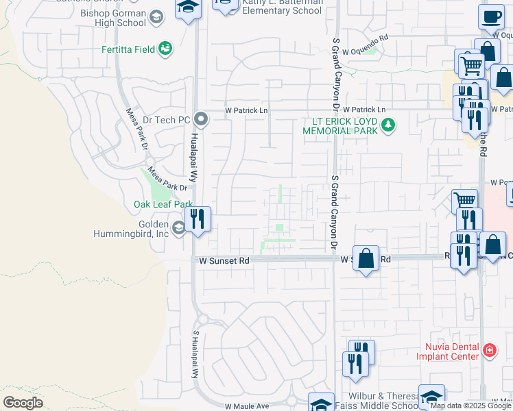 map of restaurants, bars, coffee shops, grocery stores, and more near 10065 Claverton Court in Las Vegas