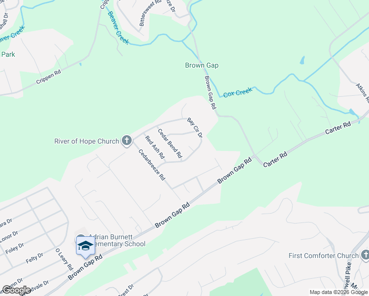 map of restaurants, bars, coffee shops, grocery stores, and more near 6504 Blackgum Circle in Knoxville