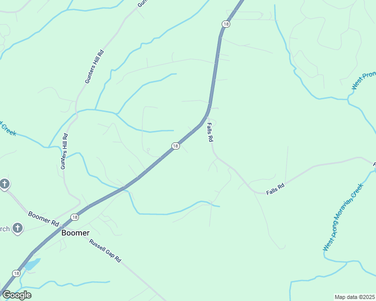 map of restaurants, bars, coffee shops, grocery stores, and more near 4401 North Carolina 18 in Boomer
