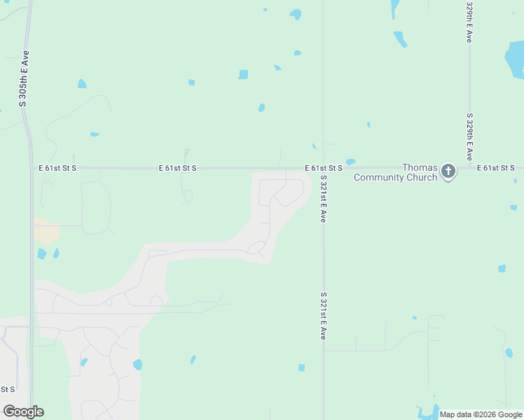 map of restaurants, bars, coffee shops, grocery stores, and more near 31919 East 61st Street South in Broken Arrow