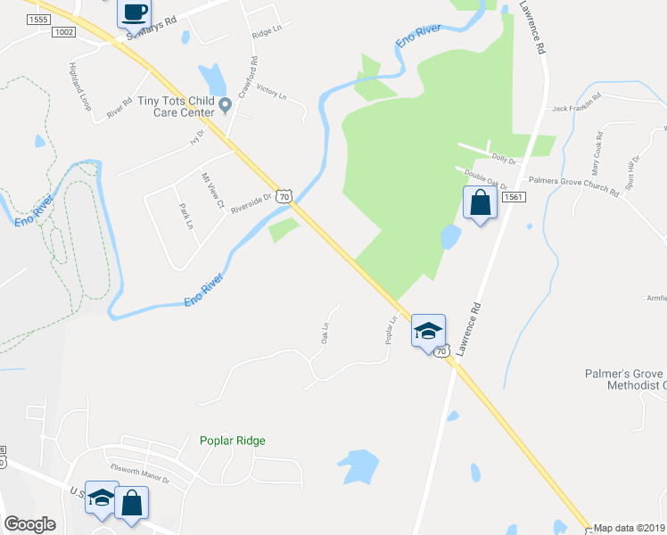 map of restaurants, bars, coffee shops, grocery stores, and more near 1901 U.S. 70 in Hillsborough