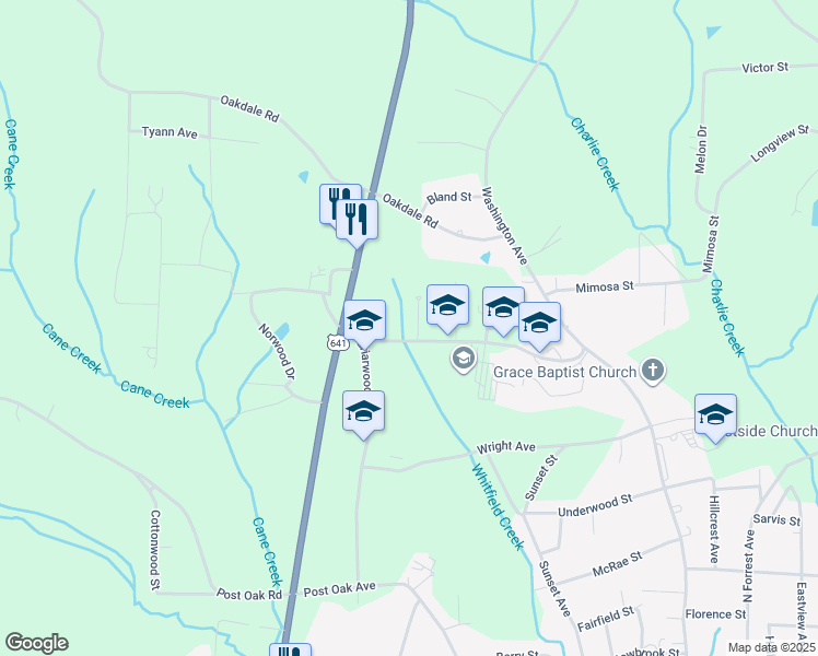 map of restaurants, bars, coffee shops, grocery stores, and more near 174 Schools Drive in Camden