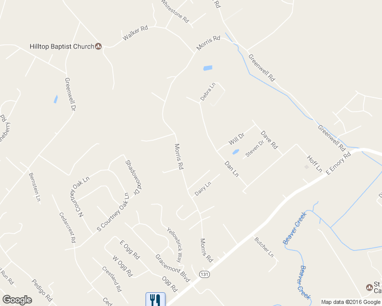 map of restaurants, bars, coffee shops, grocery stores, and more near 7808 Morris Road in Knoxville