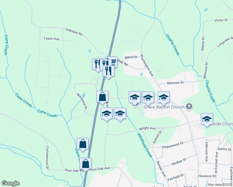 map of restaurants, bars, coffee shops, grocery stores, and more near 178 Schools Drive in Camden