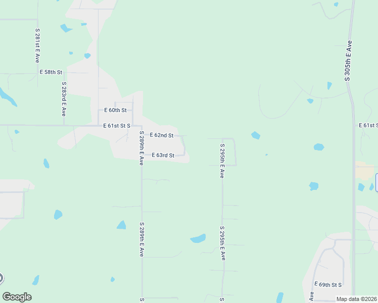 map of restaurants, bars, coffee shops, grocery stores, and more near 29206 East 63rd Street in Broken Arrow