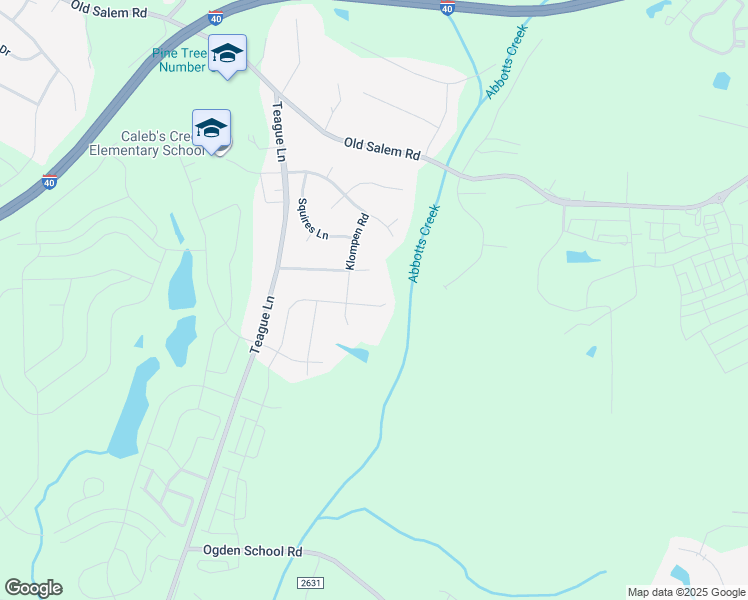 map of restaurants, bars, coffee shops, grocery stores, and more near 1609 Haddington Point Drive in Kernersville