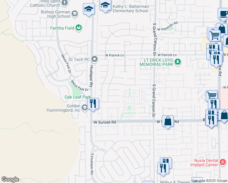 map of restaurants, bars, coffee shops, grocery stores, and more near 10065 Claverton Court in Las Vegas