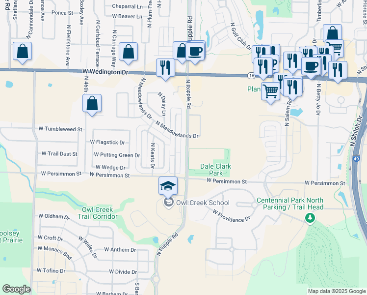 map of restaurants, bars, coffee shops, grocery stores, and more near 619 Alley 4040 in Fayetteville