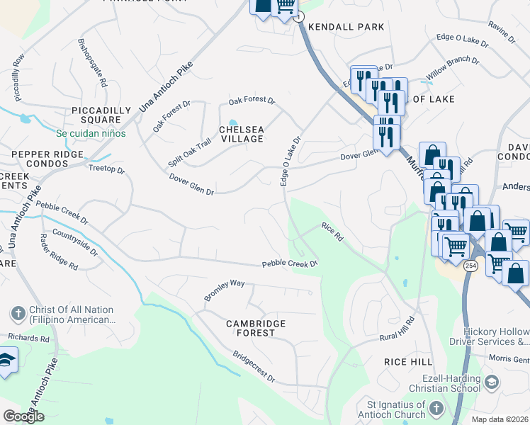 map of restaurants, bars, coffee shops, grocery stores, and more near in 