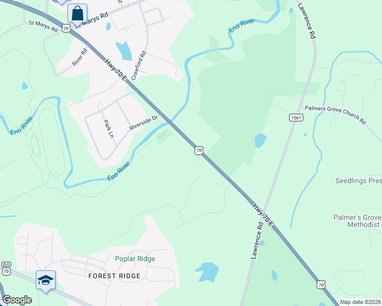 map of restaurants, bars, coffee shops, grocery stores, and more near 1901 U.S. 70 in Hillsborough
