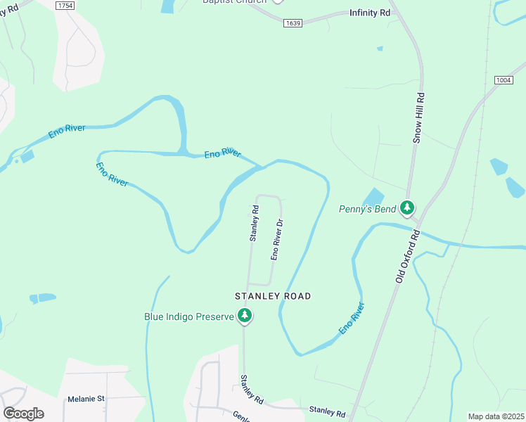 map of restaurants, bars, coffee shops, grocery stores, and more near 5418 Stanley Road in Durham
