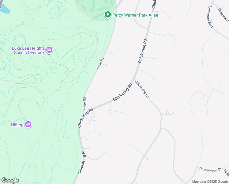 map of restaurants, bars, coffee shops, grocery stores, and more near 1407 Chickering Road in Nashville