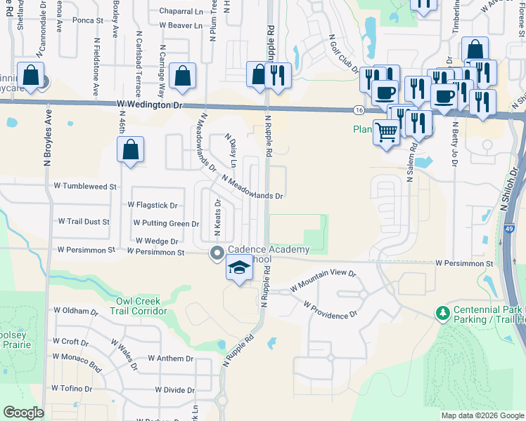map of restaurants, bars, coffee shops, grocery stores, and more near 619 Alley 4040 in Fayetteville