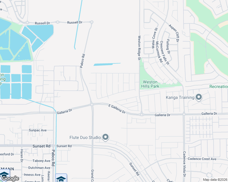 map of restaurants, bars, coffee shops, grocery stores, and more near East Galleria Drive in Henderson