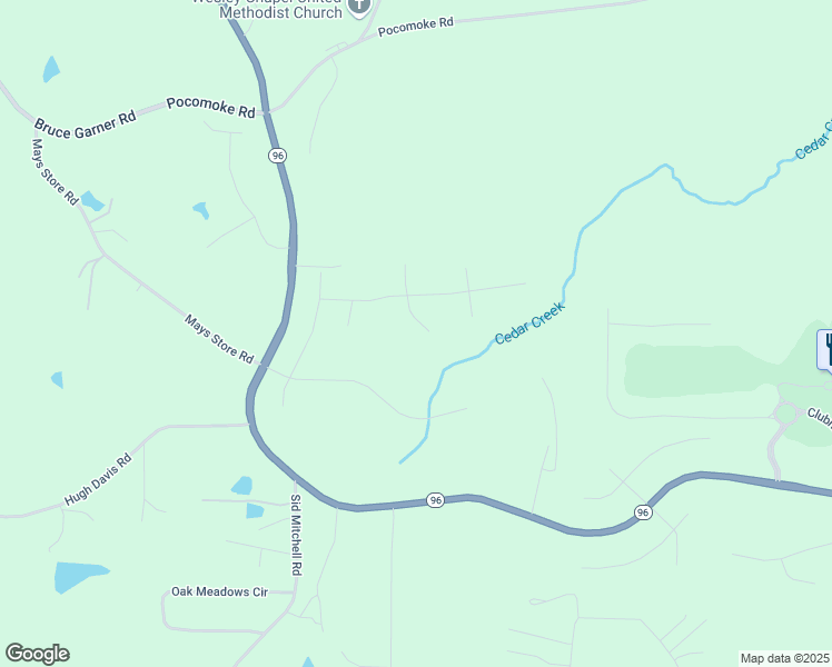 map of restaurants, bars, coffee shops, grocery stores, and more near 25 Granite Drive in Franklinton