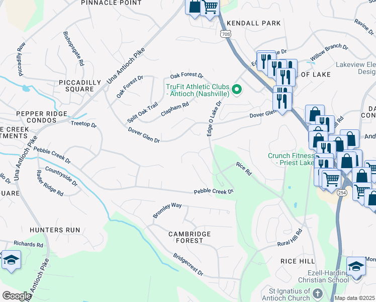 map of restaurants, bars, coffee shops, grocery stores, and more near in 