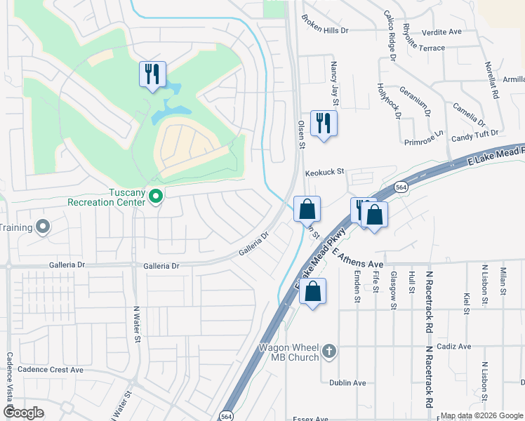 map of restaurants, bars, coffee shops, grocery stores, and more near 1001 Viale Placenza Place in Henderson