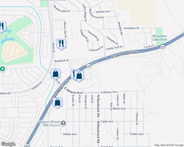 map of restaurants, bars, coffee shops, grocery stores, and more near 737 Wild Highlands Lane in Henderson