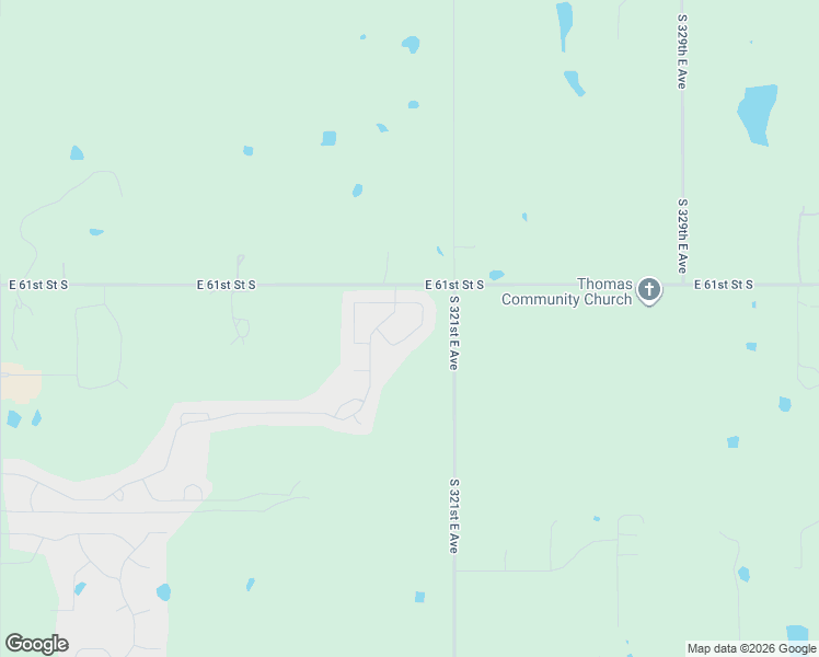 map of restaurants, bars, coffee shops, grocery stores, and more near 31915 East 61st Street South in Broken Arrow