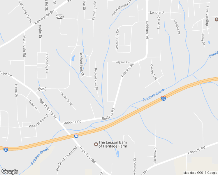 map of restaurants, bars, coffee shops, grocery stores, and more near 3445 Tinley Park Drive in Winston-Salem