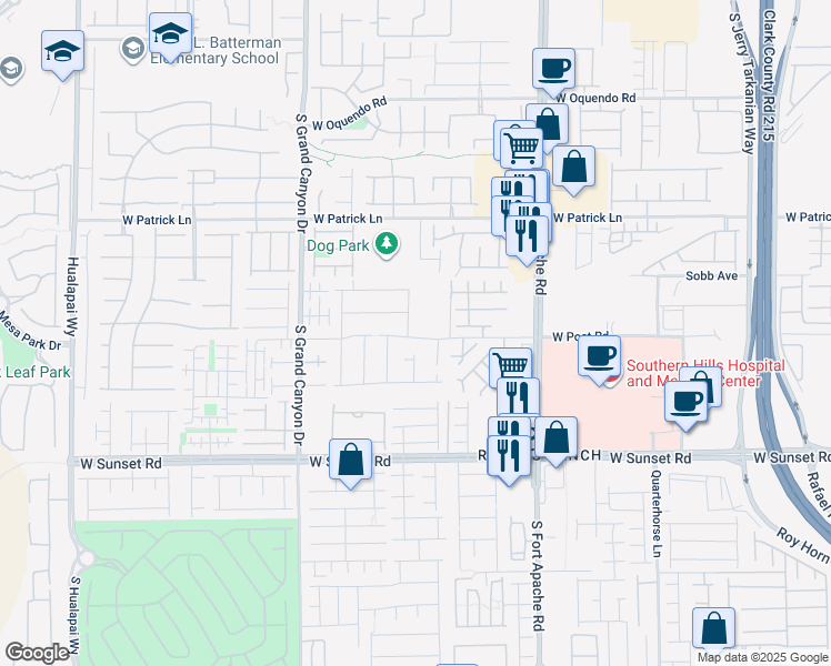 map of restaurants, bars, coffee shops, grocery stores, and more near 6323 Dollar Court in Las Vegas