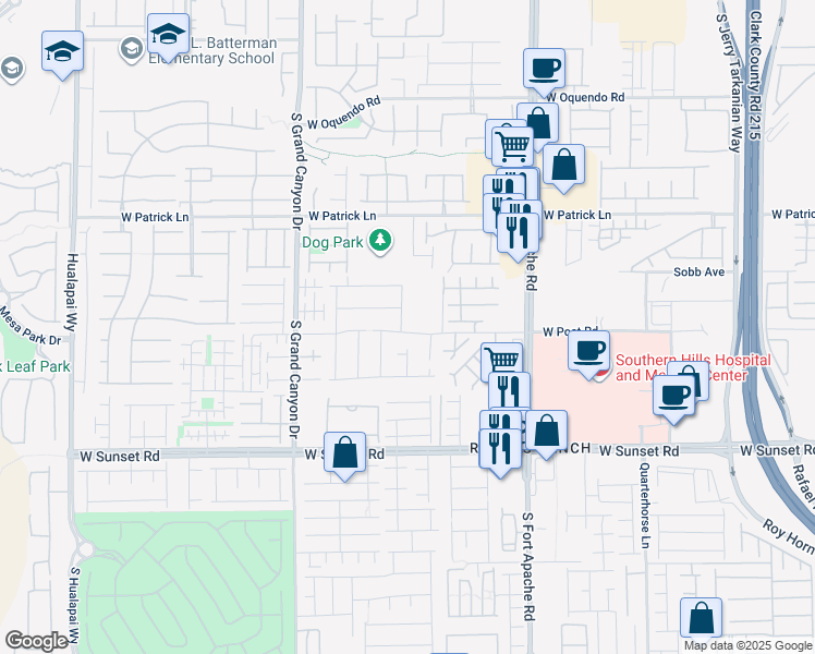 map of restaurants, bars, coffee shops, grocery stores, and more near 6323 Dollar Court in Las Vegas