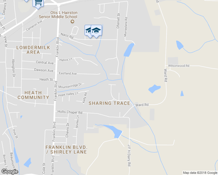 map of restaurants, bars, coffee shops, grocery stores, and more near 602 Sharing Terrace in Greensboro
