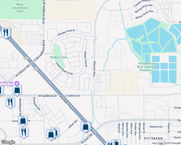 map of restaurants, bars, coffee shops, grocery stores, and more near 877 Tollbrook Way in Henderson