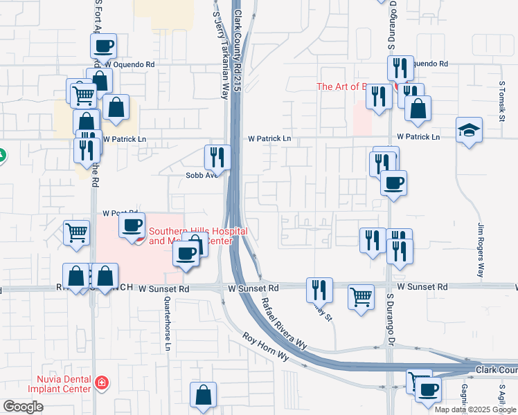map of restaurants, bars, coffee shops, grocery stores, and more near 8936 Brockhampton ct in Las Vegas