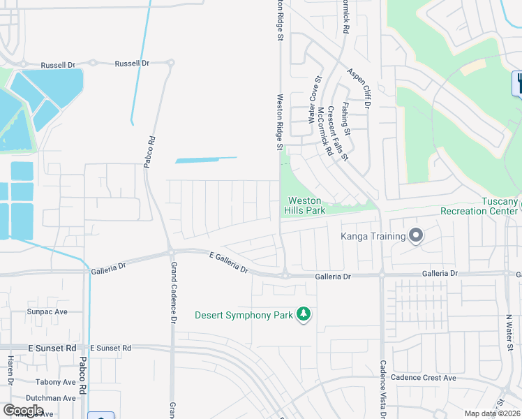 map of restaurants, bars, coffee shops, grocery stores, and more near Weston Ridge Street in Henderson
