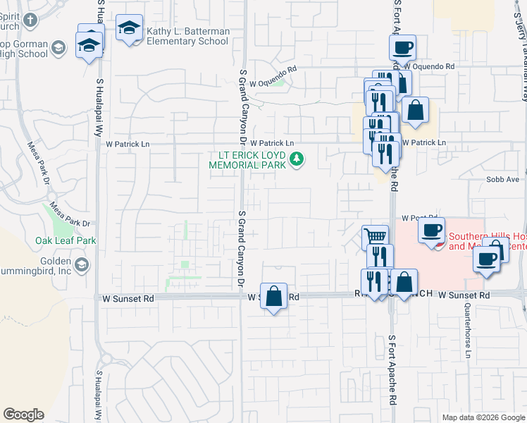map of restaurants, bars, coffee shops, grocery stores, and more near 9716 Grouse Grove Avenue in Las Vegas