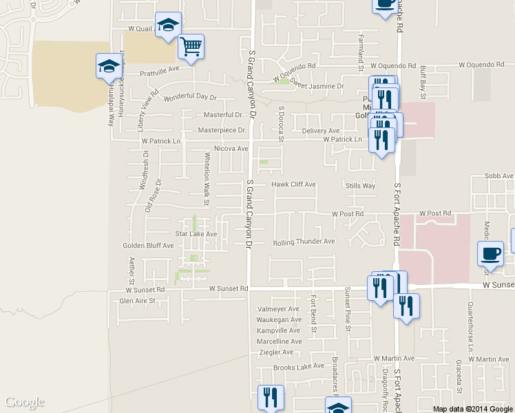map of restaurants, bars, coffee shops, grocery stores, and more near 9789 West Sage Grove Court in Las Vegas