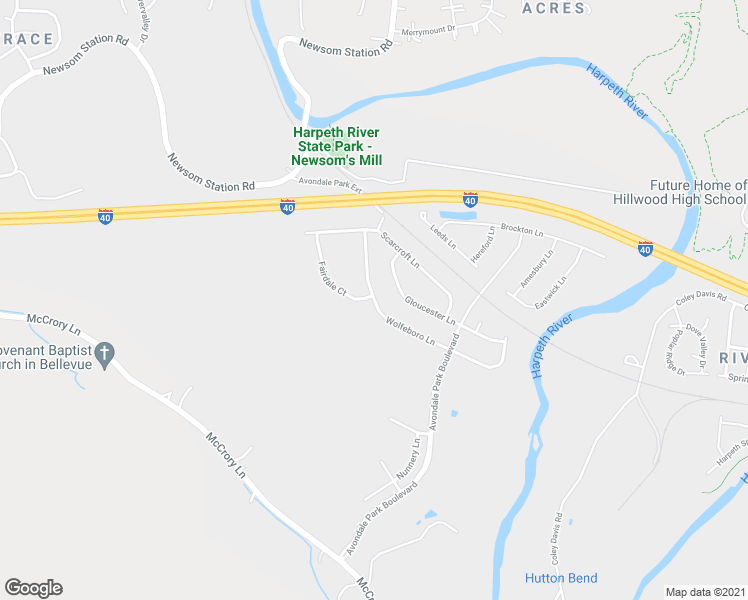 map of restaurants, bars, coffee shops, grocery stores, and more near 553 Wolfeboro Lane in Nashville