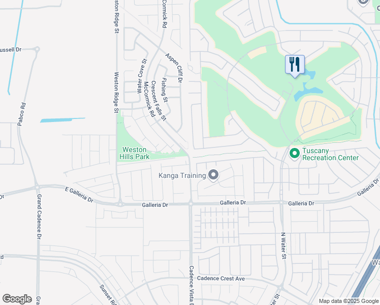 map of restaurants, bars, coffee shops, grocery stores, and more near 885 Via Del Tramonto Street in Henderson