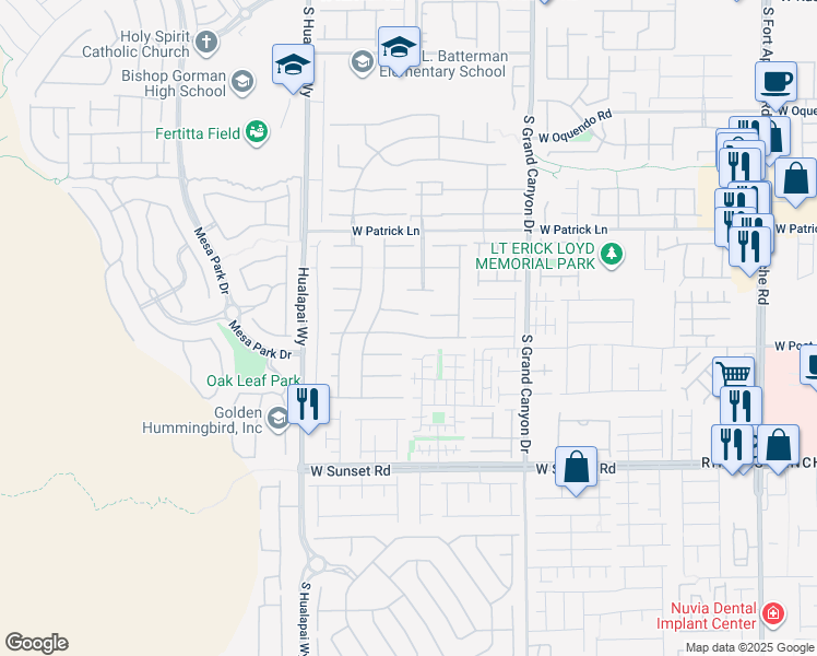 map of restaurants, bars, coffee shops, grocery stores, and more near 10024 Willowbrook Pond Road in Las Vegas