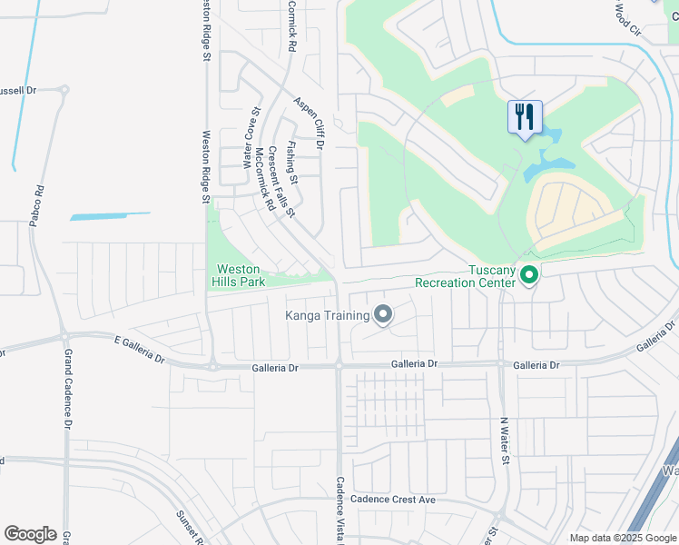 map of restaurants, bars, coffee shops, grocery stores, and more near 885 Via Del Tramonto Street in Henderson