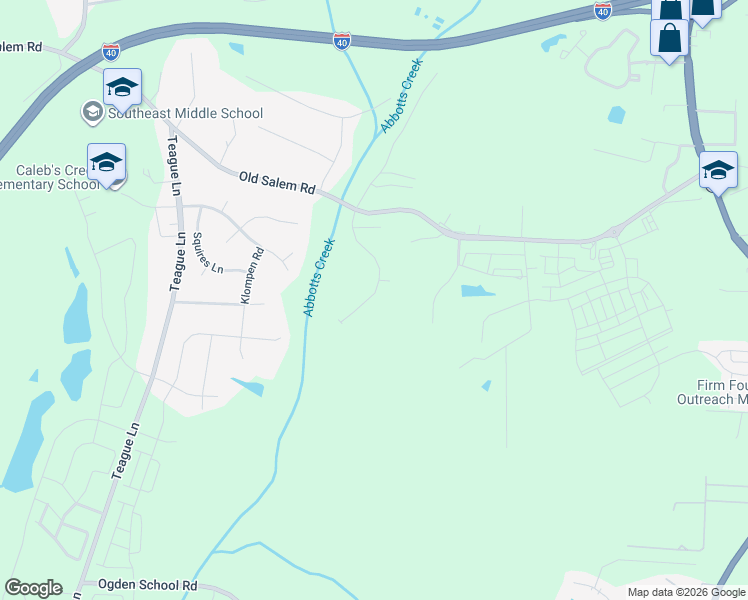 map of restaurants, bars, coffee shops, grocery stores, and more near 1314 Ellis Forest Road in Kernersville