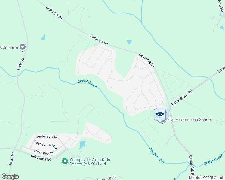 map of restaurants, bars, coffee shops, grocery stores, and more near 200 Mallory Oak Drive in Franklinton