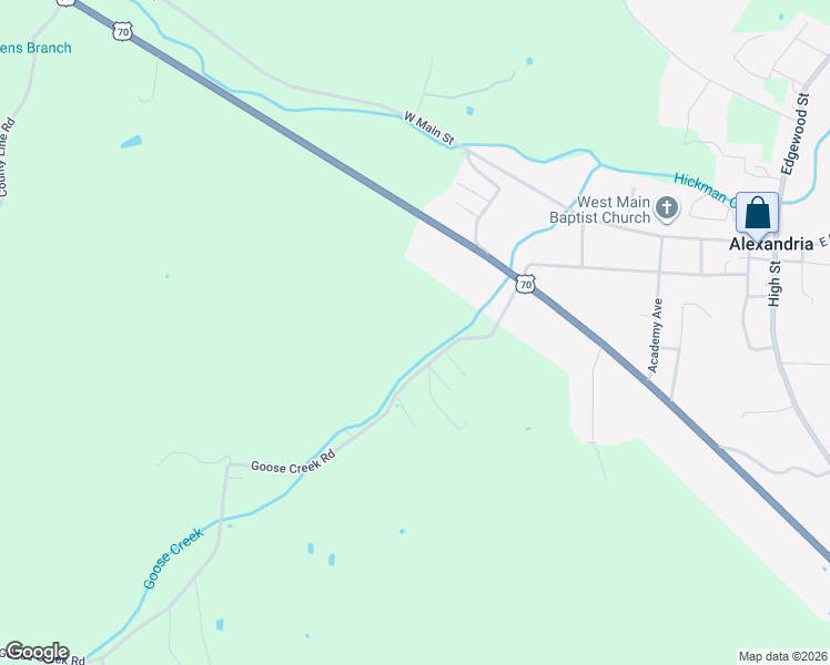 map of restaurants, bars, coffee shops, grocery stores, and more near 225 Tin Top Drive in Alexandria