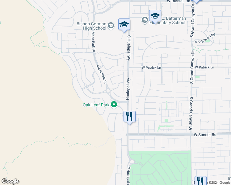 map of restaurants, bars, coffee shops, grocery stores, and more near 10336 West Green Ember Drive in Las Vegas