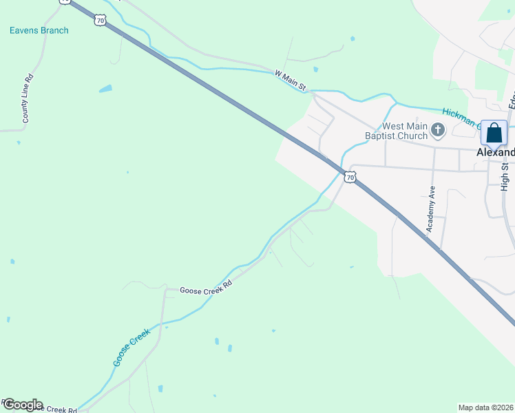 map of restaurants, bars, coffee shops, grocery stores, and more near 225 Tin Top Drive in Alexandria