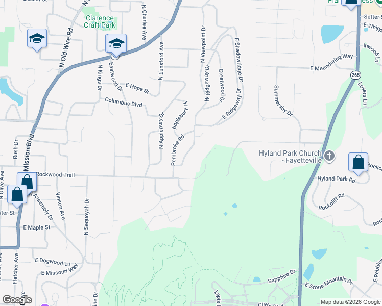 map of restaurants, bars, coffee shops, grocery stores, and more near 928 Shrewsbury Lane in Fayetteville