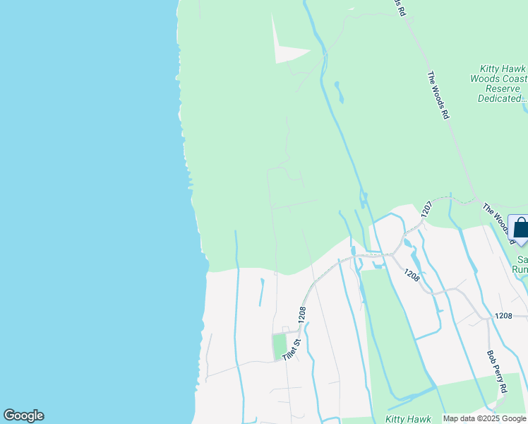 map of restaurants, bars, coffee shops, grocery stores, and more near 4510 Ridge Road in Kitty Hawk