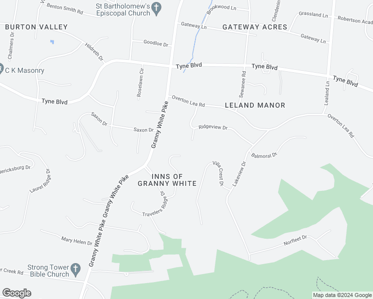 map of restaurants, bars, coffee shops, grocery stores, and more near 906 Travelers Court in Nashville