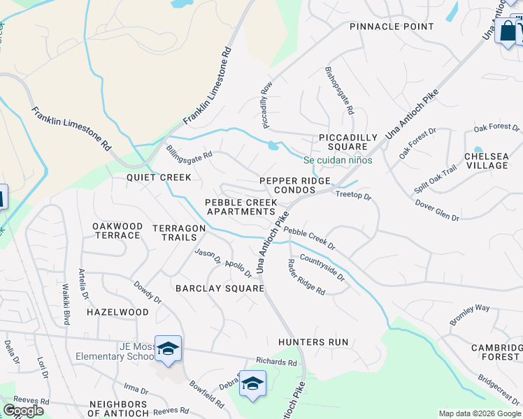 map of restaurants, bars, coffee shops, grocery stores, and more near 101 Pepper Ridge Circle in Nashville