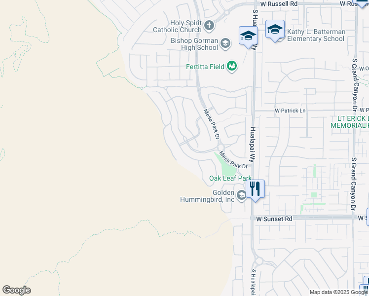 map of restaurants, bars, coffee shops, grocery stores, and more near 6208 Petroglyph Avenue in Las Vegas