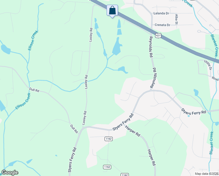 map of restaurants, bars, coffee shops, grocery stores, and more near 1555 Westland Lane in Clemmons
