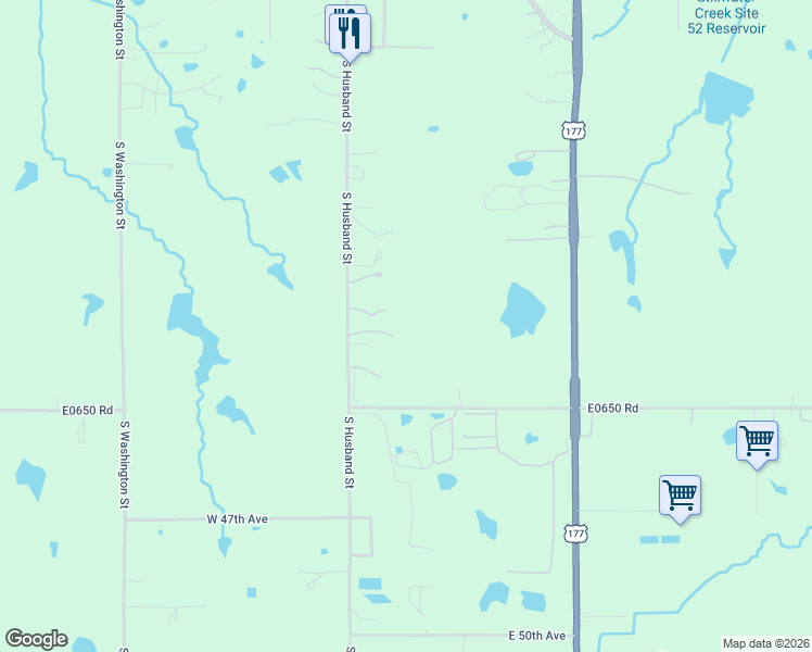 map of restaurants, bars, coffee shops, grocery stores, and more near 4121 South Husband Street in Stillwater