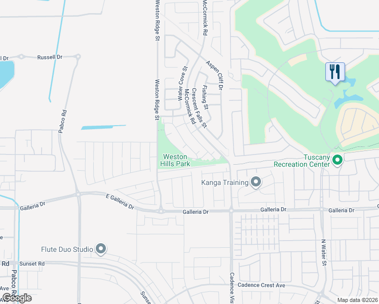 map of restaurants, bars, coffee shops, grocery stores, and more near 939 Wembly Hills Place in Henderson