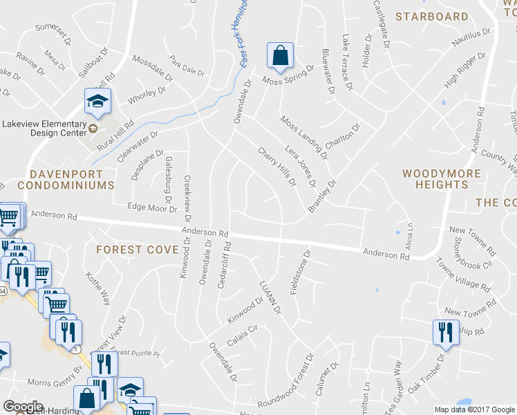 map of restaurants, bars, coffee shops, grocery stores, and more near 2913 Rogers Court in Nashville